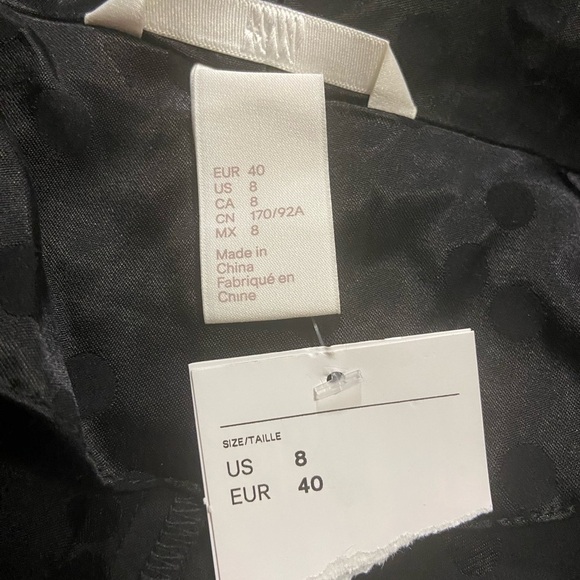 NWT H&M Jacquard-Weave Polka Dot Blazer - Picture 7 of 8